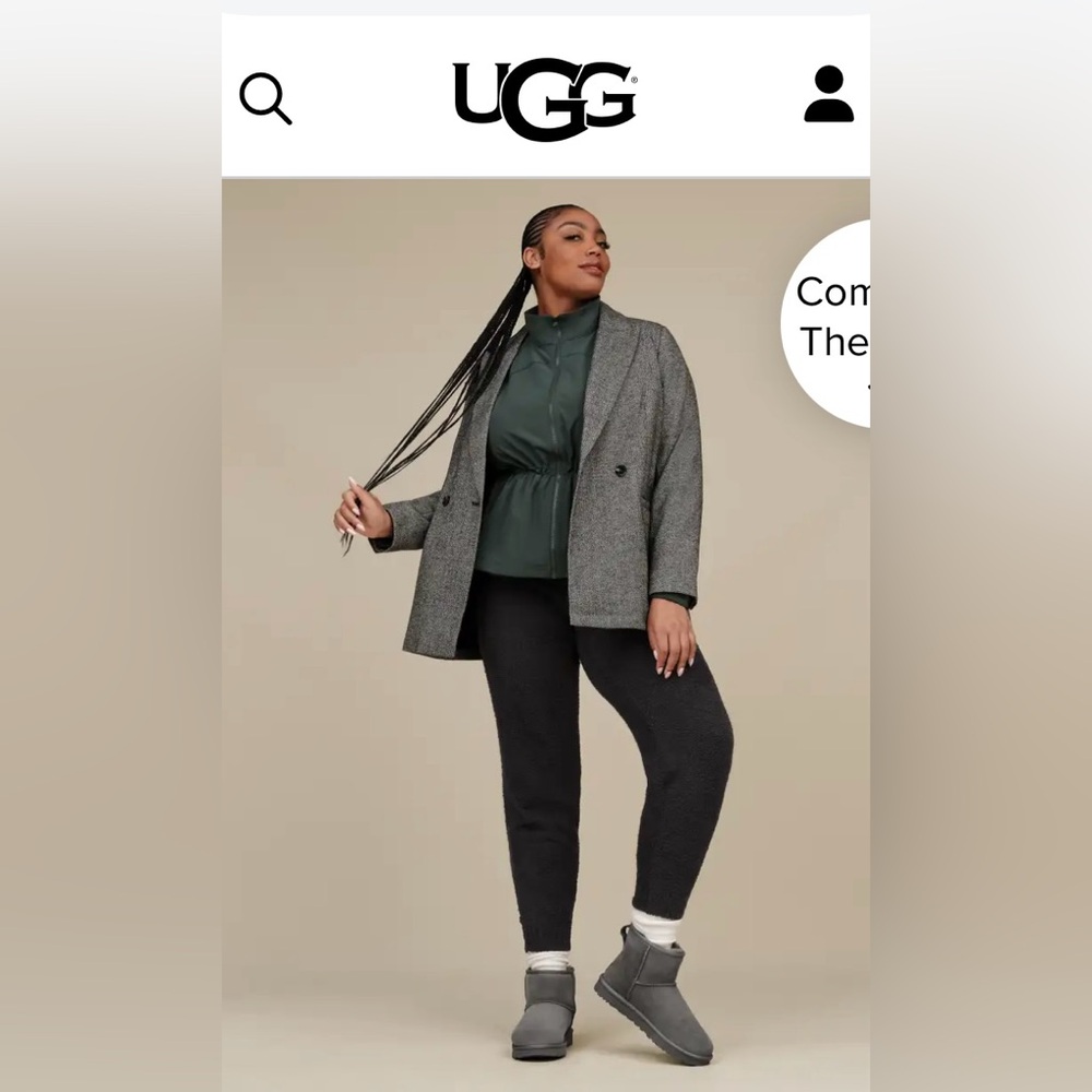 UGG Black Waffle Joggers, M, excellent pre-loved condition.